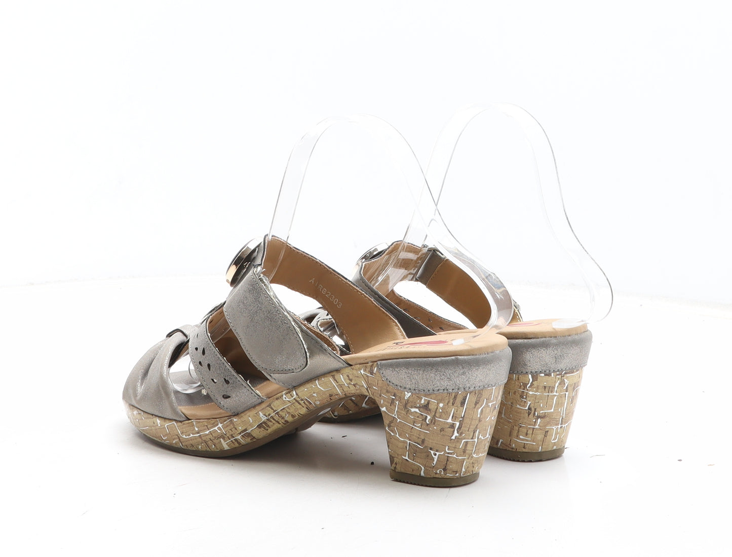Pavers Womens Grey Synthetic Mule Heel UK