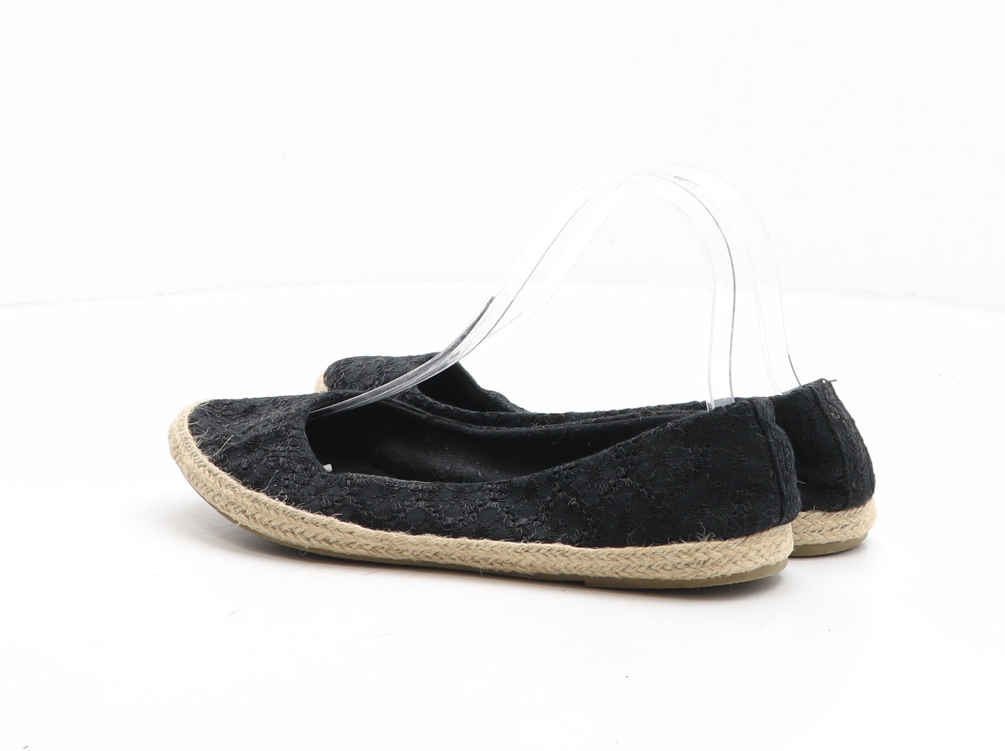 ESMARA Womens Black Fabric Flat UK