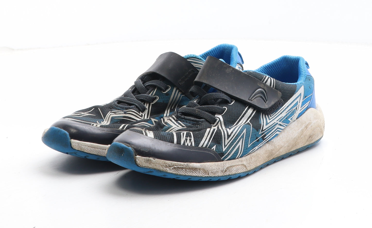 Clarks Boys Black Geometric Synthetic Trainer UK 1.5