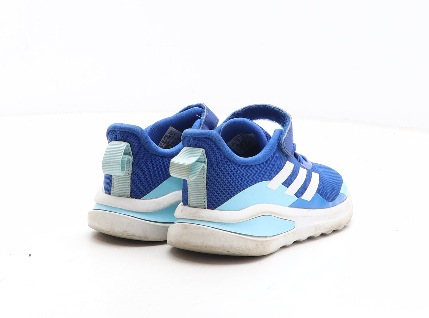 adidas Boys Blue Colourblock Fabric Trainer UK 9