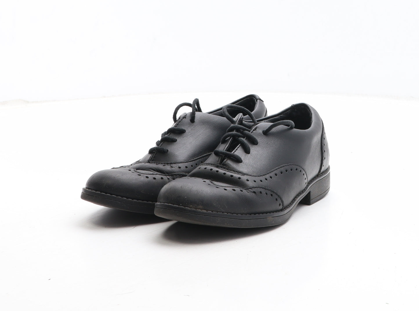 Clarks Girls Black Synthetic Brogue Casual UK 13