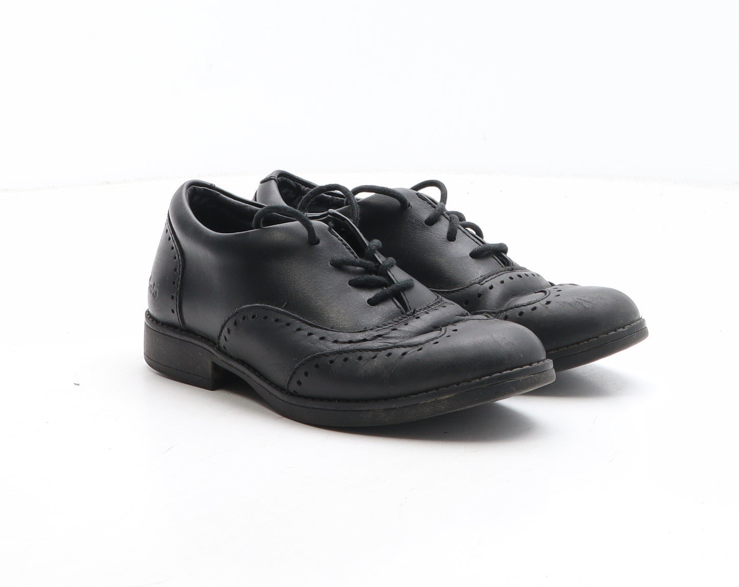Clarks Girls Black Synthetic Brogue Casual UK 13