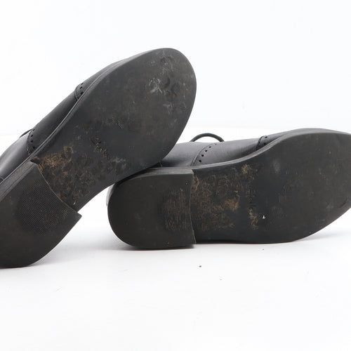 Clarks Girls Black Synthetic Brogue Casual UK 13