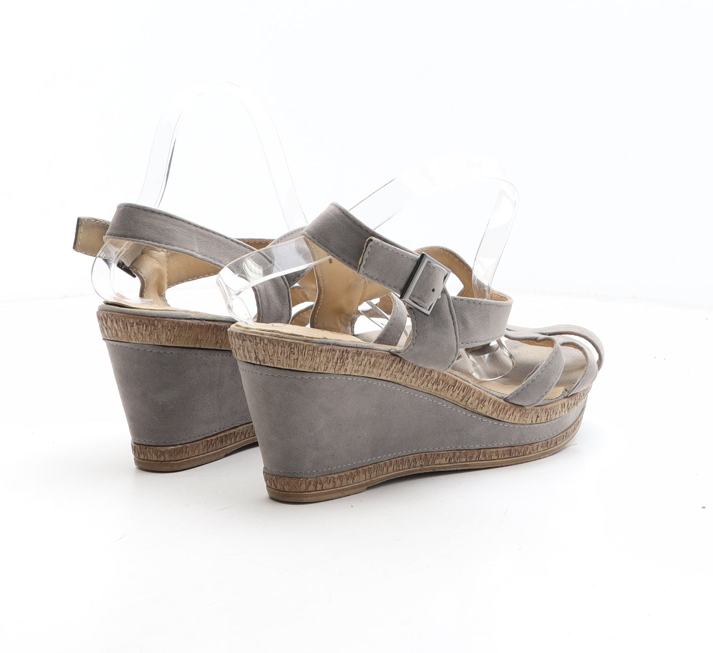 Good Sole Womens Grey Synthetic Slingback Heel UK