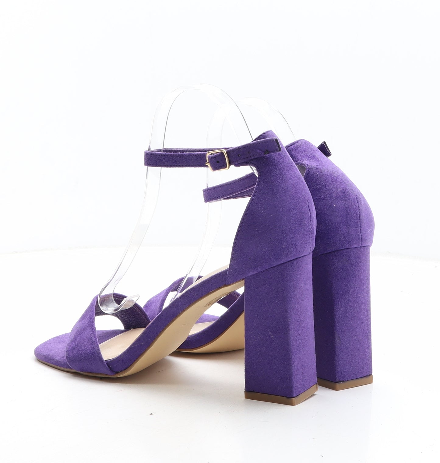Linzi Womens Purple Synthetic Strappy Heel UK