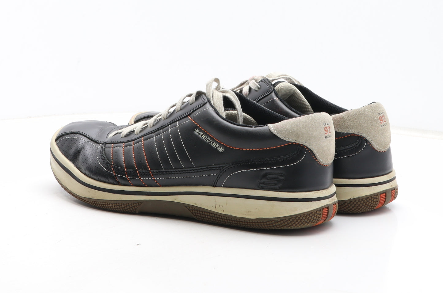 Skechers Mens Blue Leather Trainer UK 12