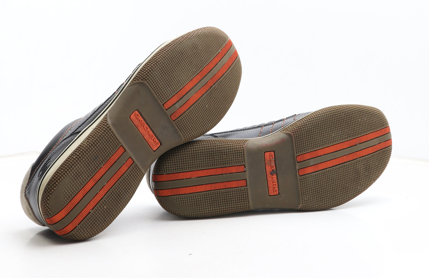 Skechers Mens Blue Leather Trainer UK 12