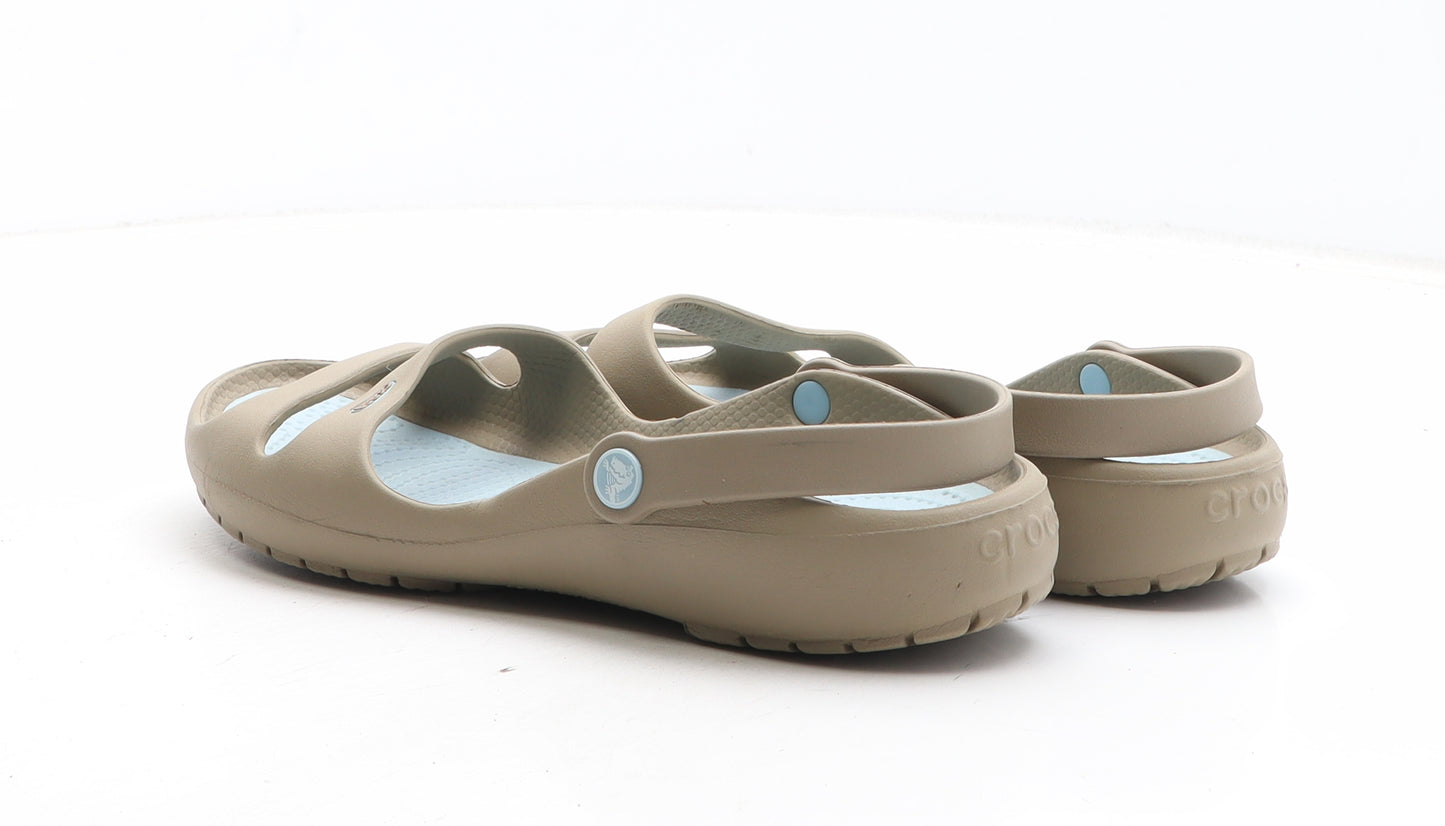 Crocs Womens Green Synthetic Slip On Sandal UK