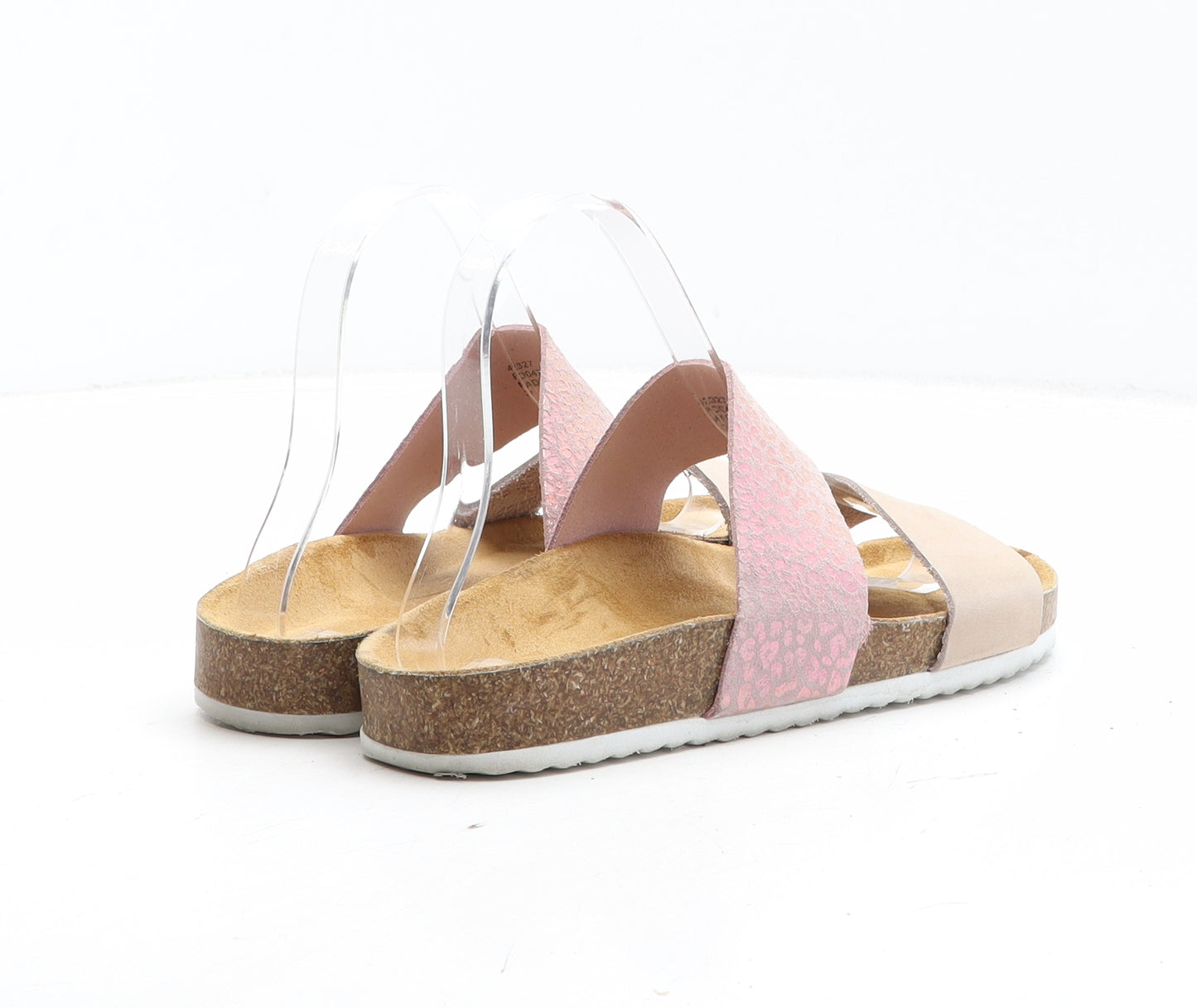 OFFICE Womens Pink Animal Print Leather Slip On Sandal UK - Leopard Pattern