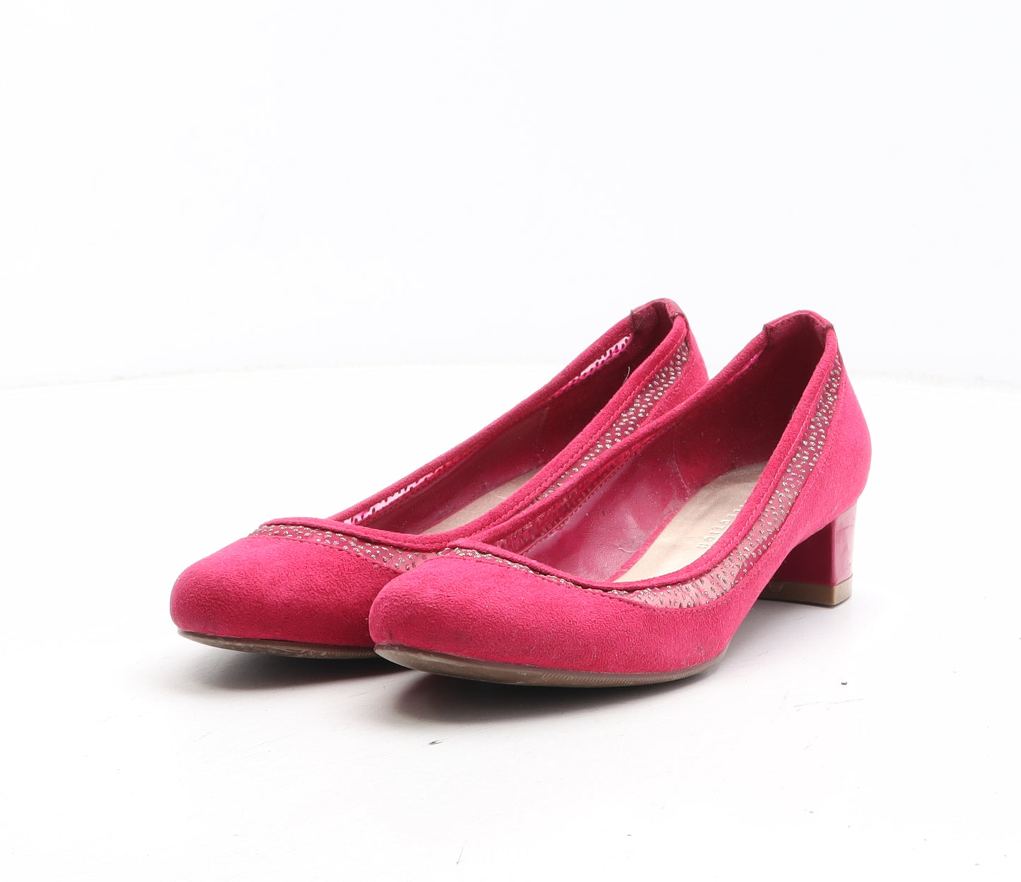 Marks and Spencer Womens Pink Synthetic Court Heel UK