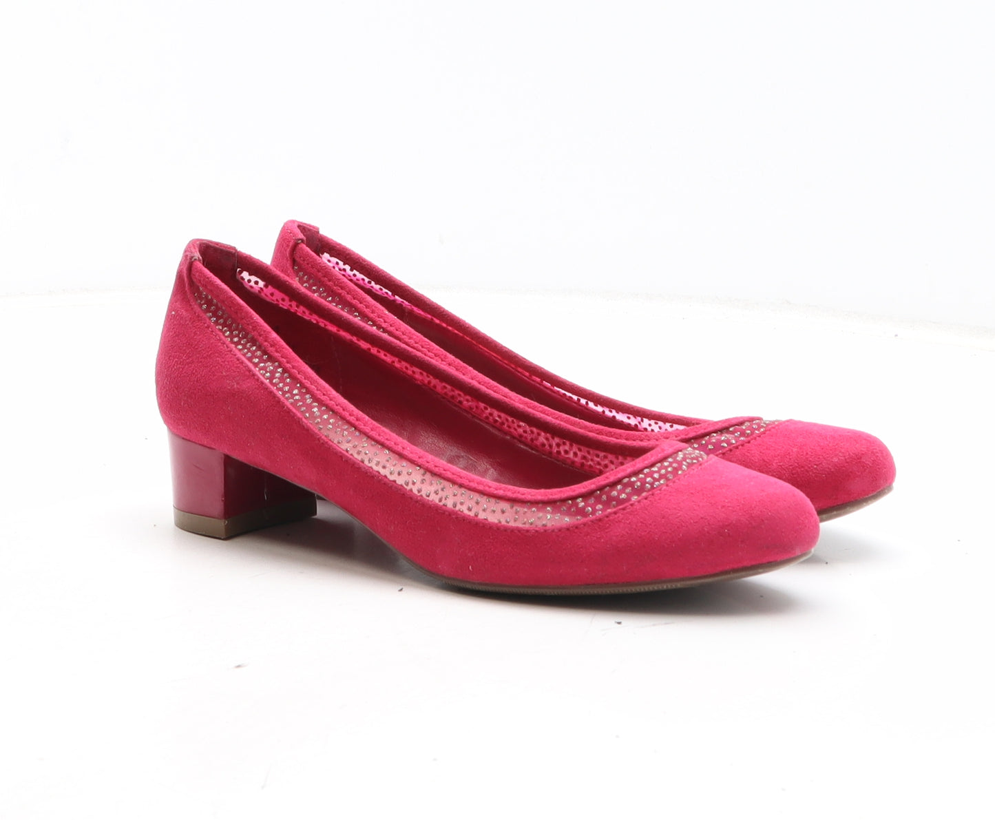 Marks and Spencer Womens Pink Synthetic Court Heel UK