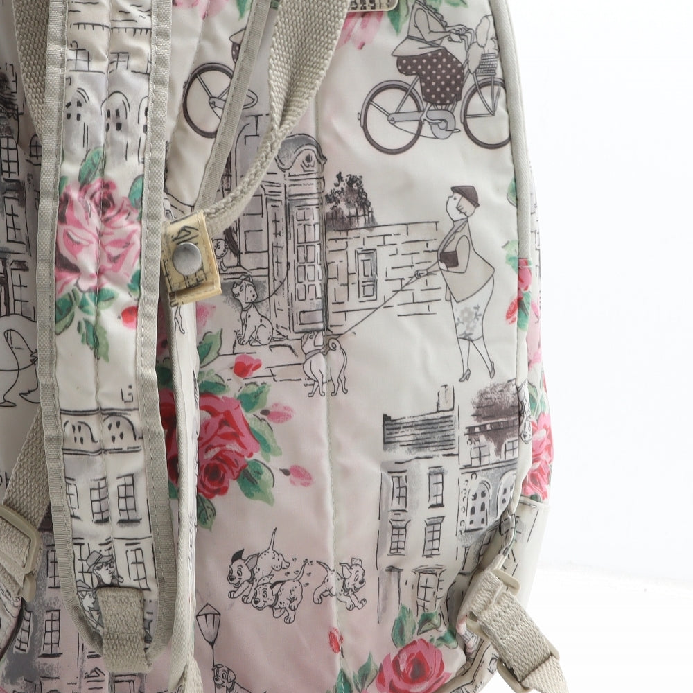 Cath Kidston Womens Beige Geometric Polyurethane Backpack Size Medium - Disney 101 Dalmatians