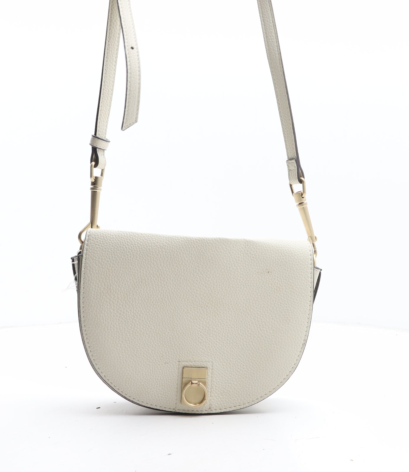 Marks and Spencer Womens Beige Polyurethane Crossbody Size Small