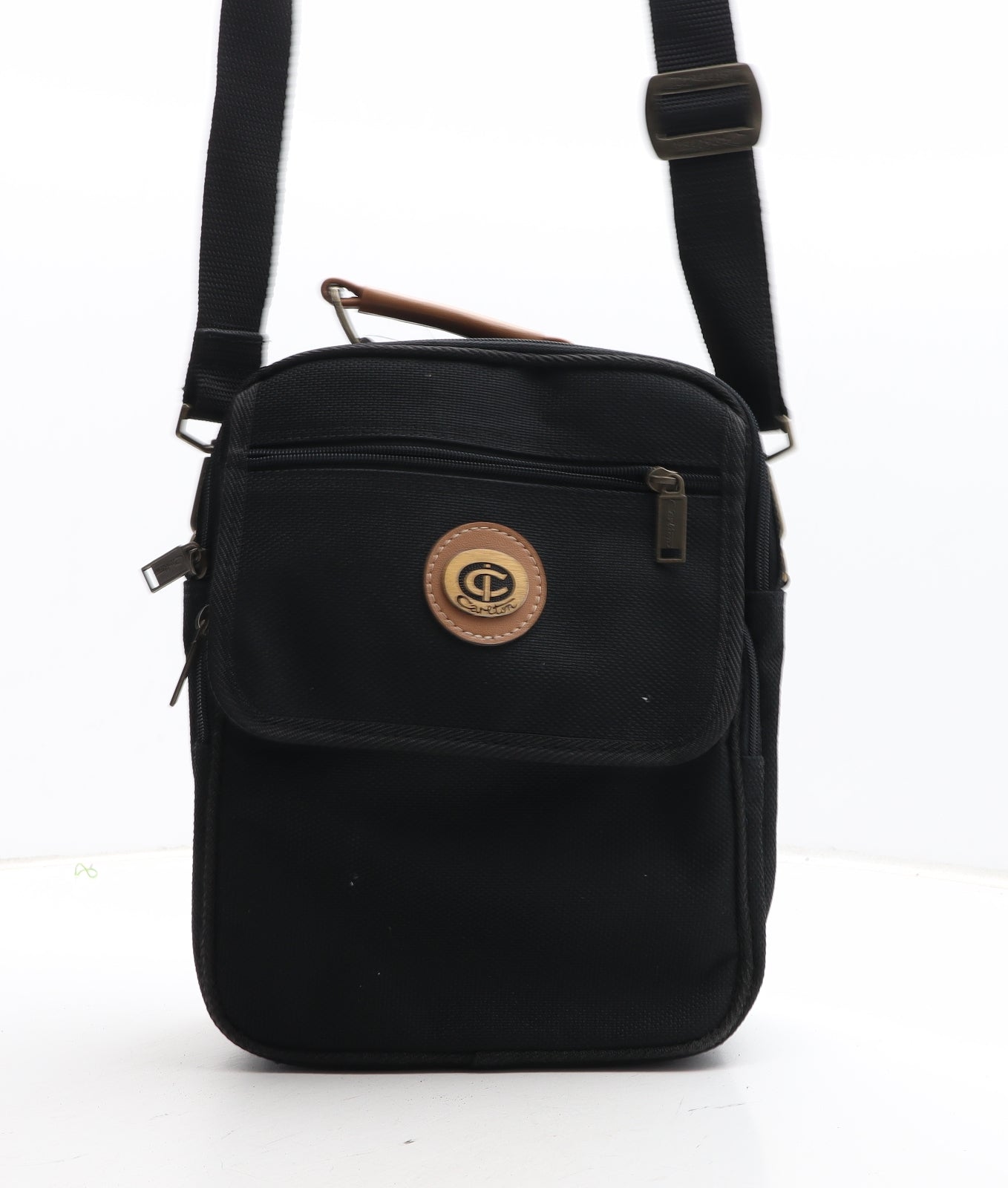 Careton Womens Black Polyester Crossbody Size Medium