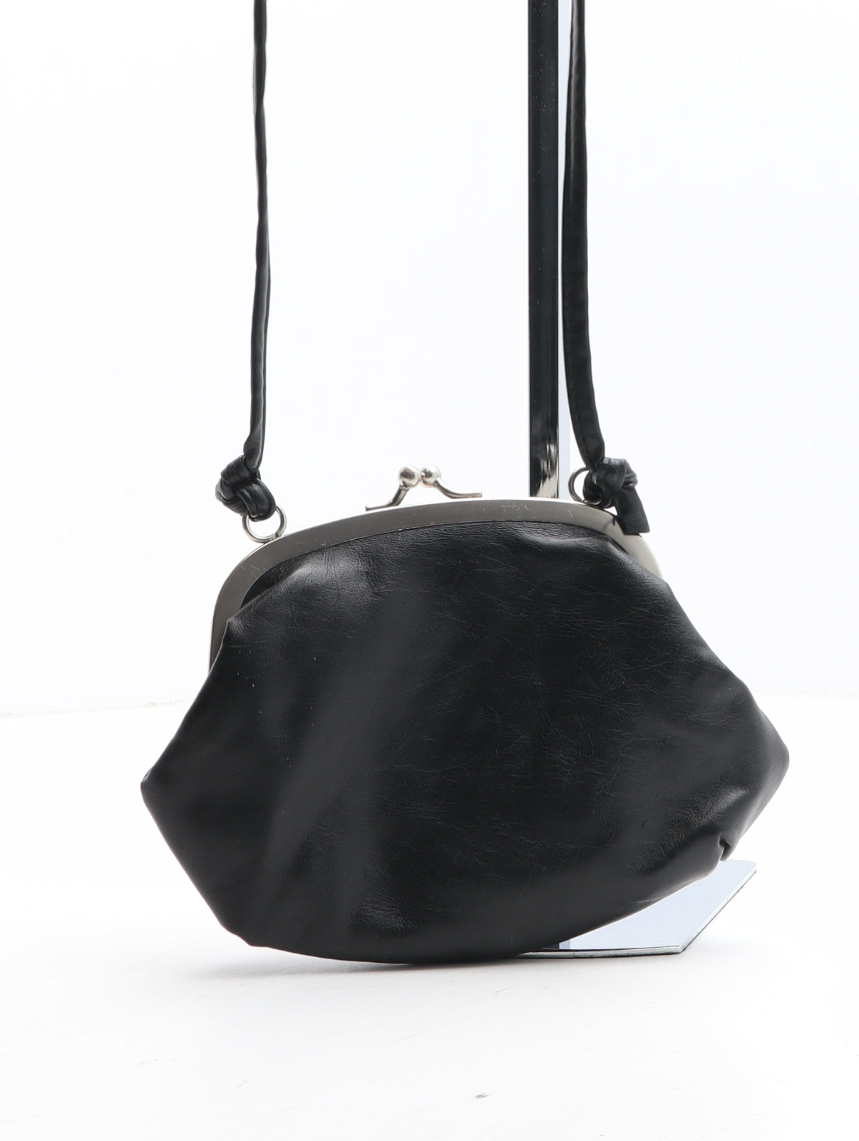 Atmosphere Womens Black Polyurethane Crossbody Size Mini
