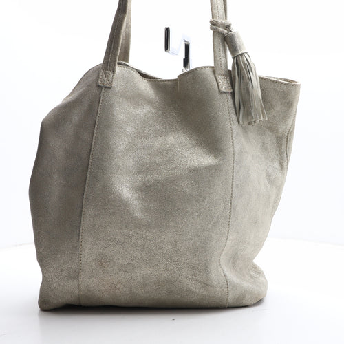Friday Wave Womens Grey Polyester Top Handle Bag Size Medium