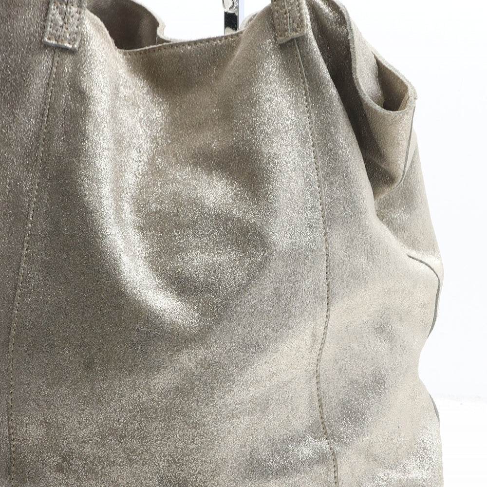Friday Wave Womens Grey Polyester Top Handle Bag Size Medium