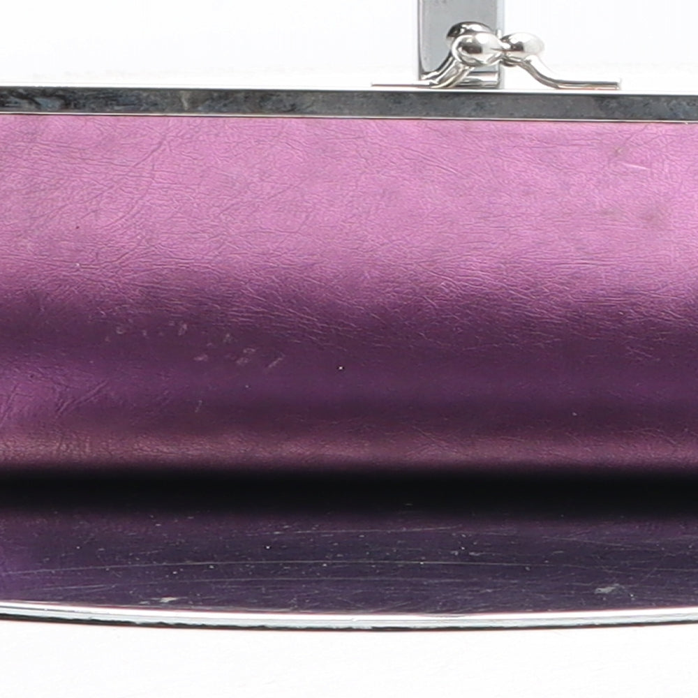 Preworn Womens Purple Polyester Clutch Size Small