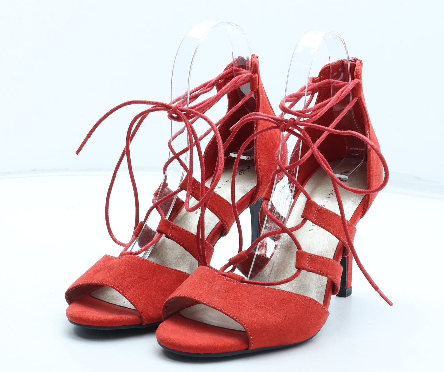 Marks and Spencer Womens Red Polyurethane Strappy Heel UK