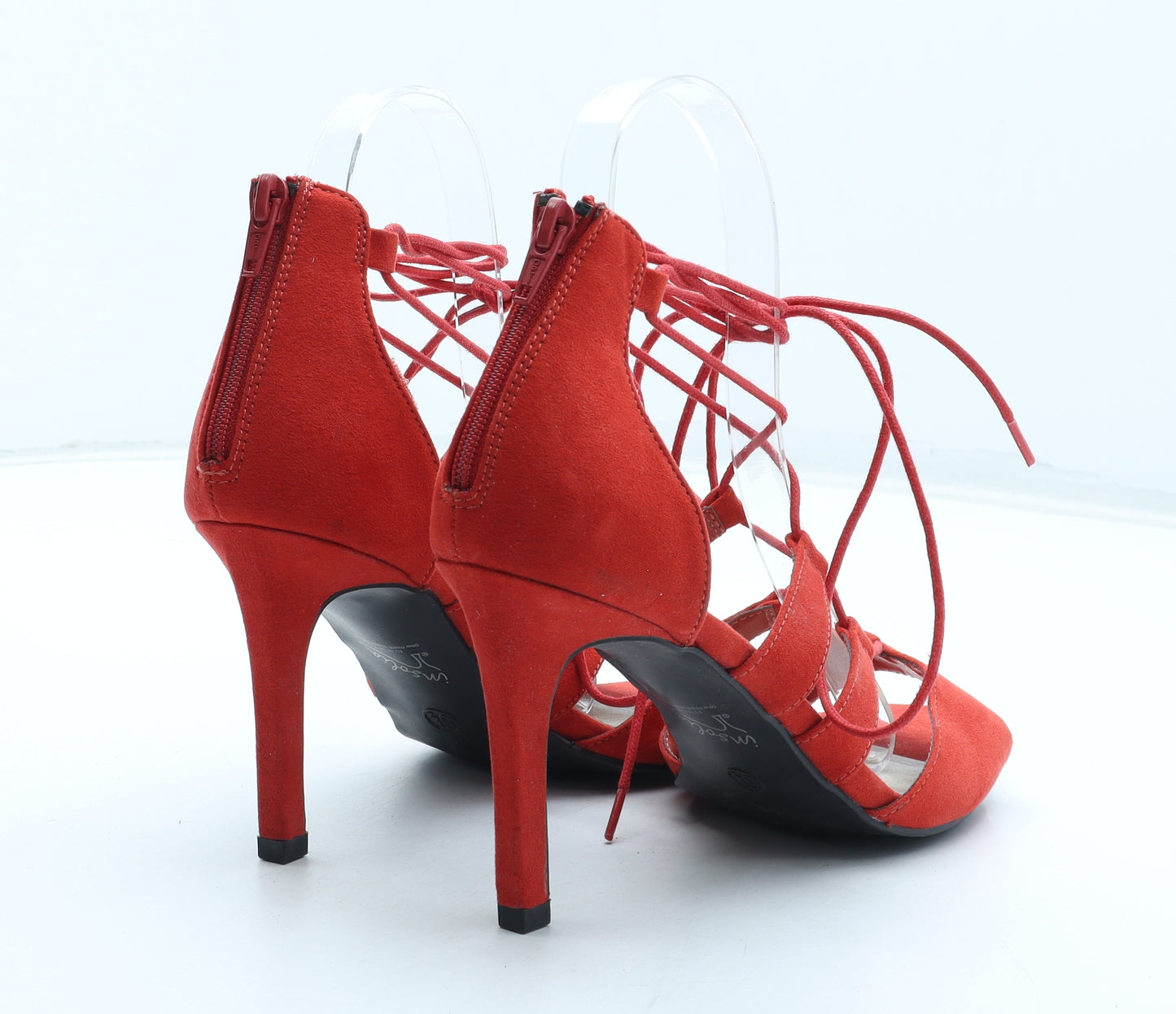 Marks and Spencer Womens Red Polyurethane Strappy Heel UK