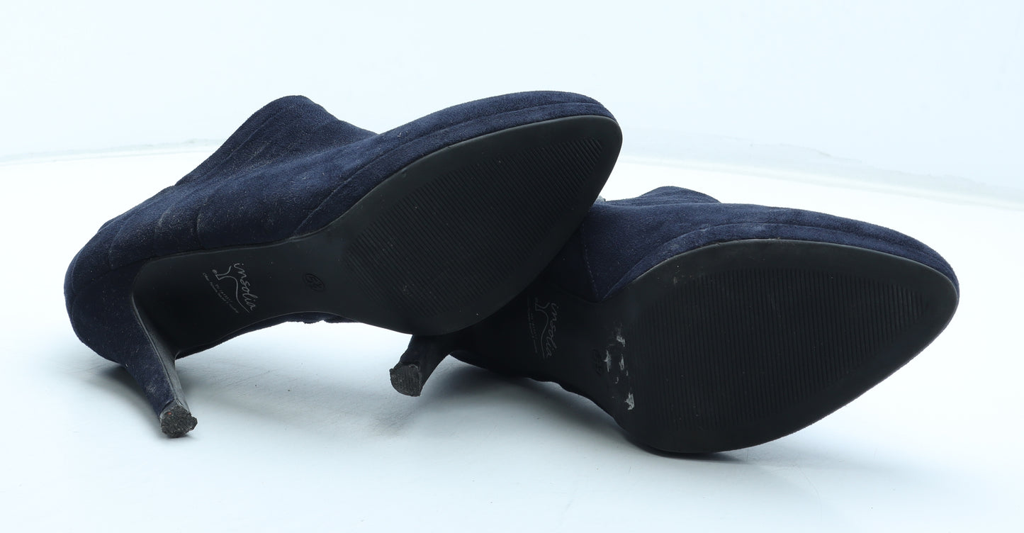 Marks and Spencer Womens Blue Polyurethane Bootie Boot UK