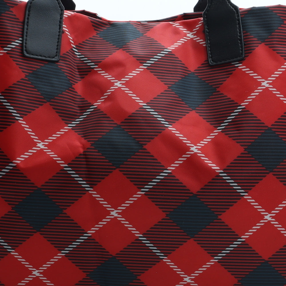 Disney Womens Red Plaid Polyester Top Handle Bag Size Large - Mickey Mouse