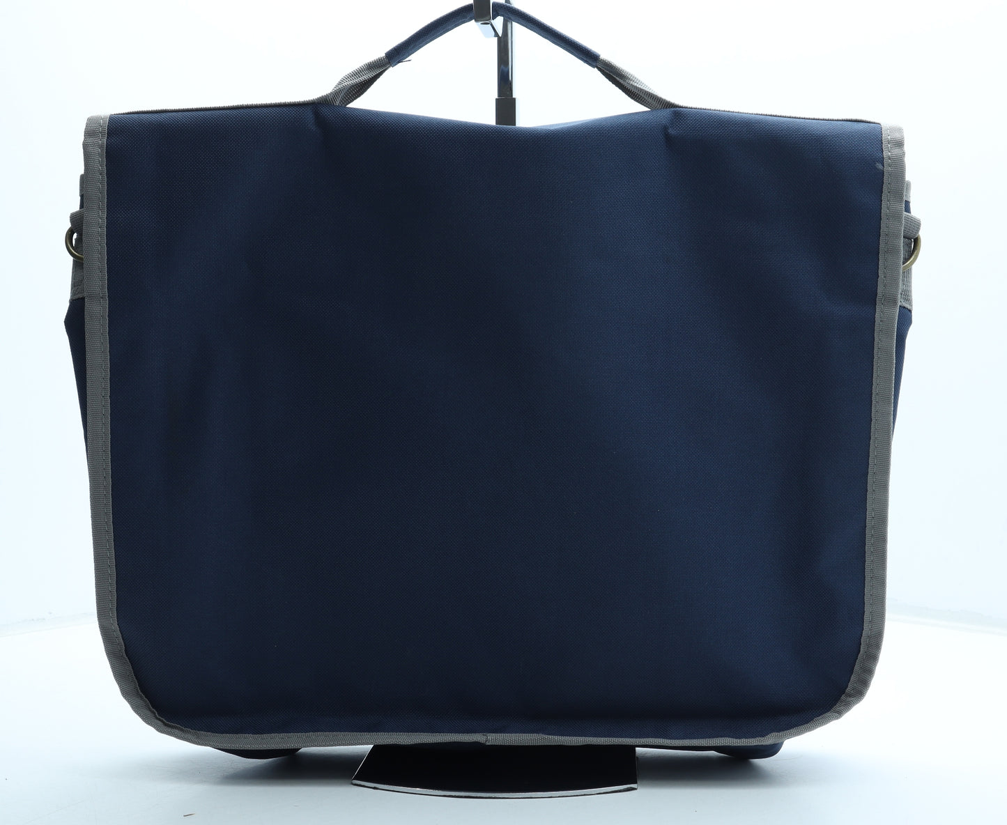 Cotton Traders Womens Blue Colorblock Polyester Satchel/Top Handle Bag Size Large