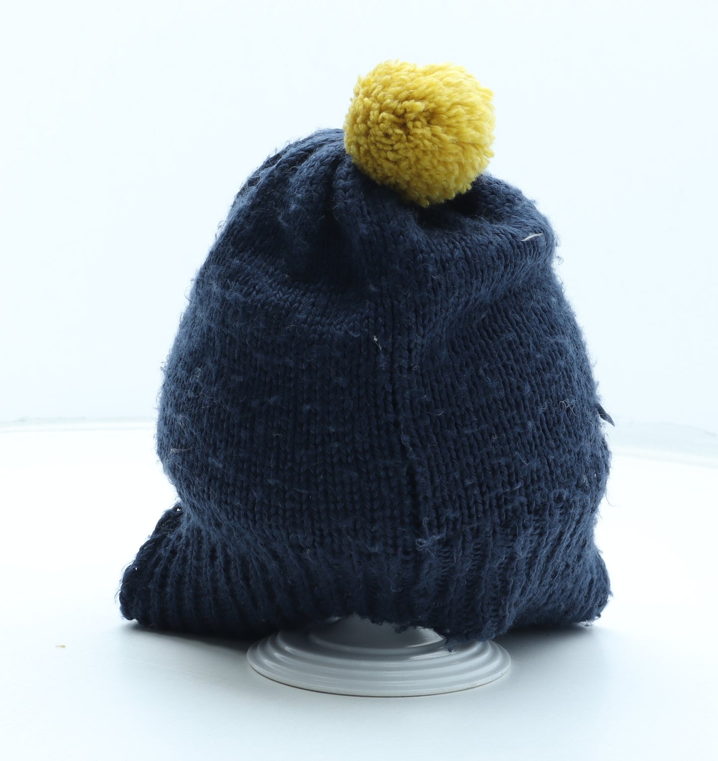 Mini Boden Boys Blue Acrylic Bobble Hat Size S - Skull Crossbones Size 1-14 Years