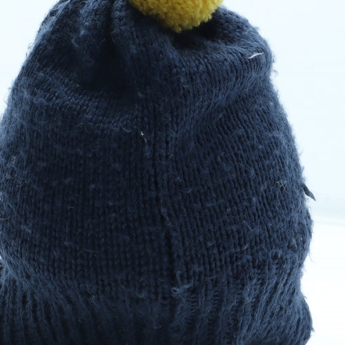 Mini Boden Boys Blue Acrylic Bobble Hat Size S - Skull Crossbones Size 1-14 Years