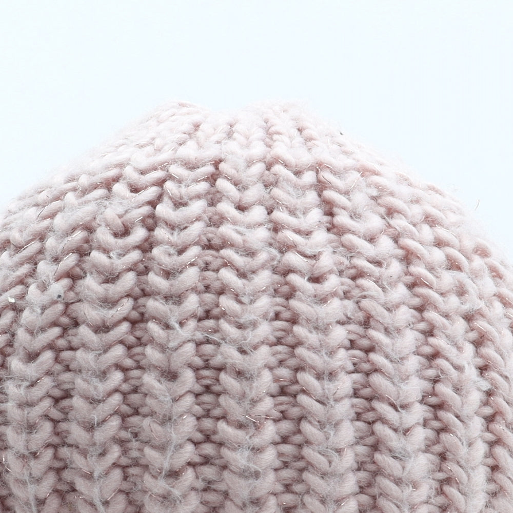 Preworn Womens Pink Acrylic Beanie One Size