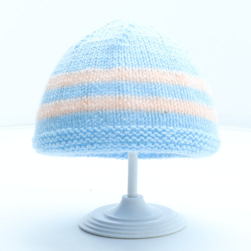 Preworn Boys Blue Colourblock Acrylic Beanie One Size