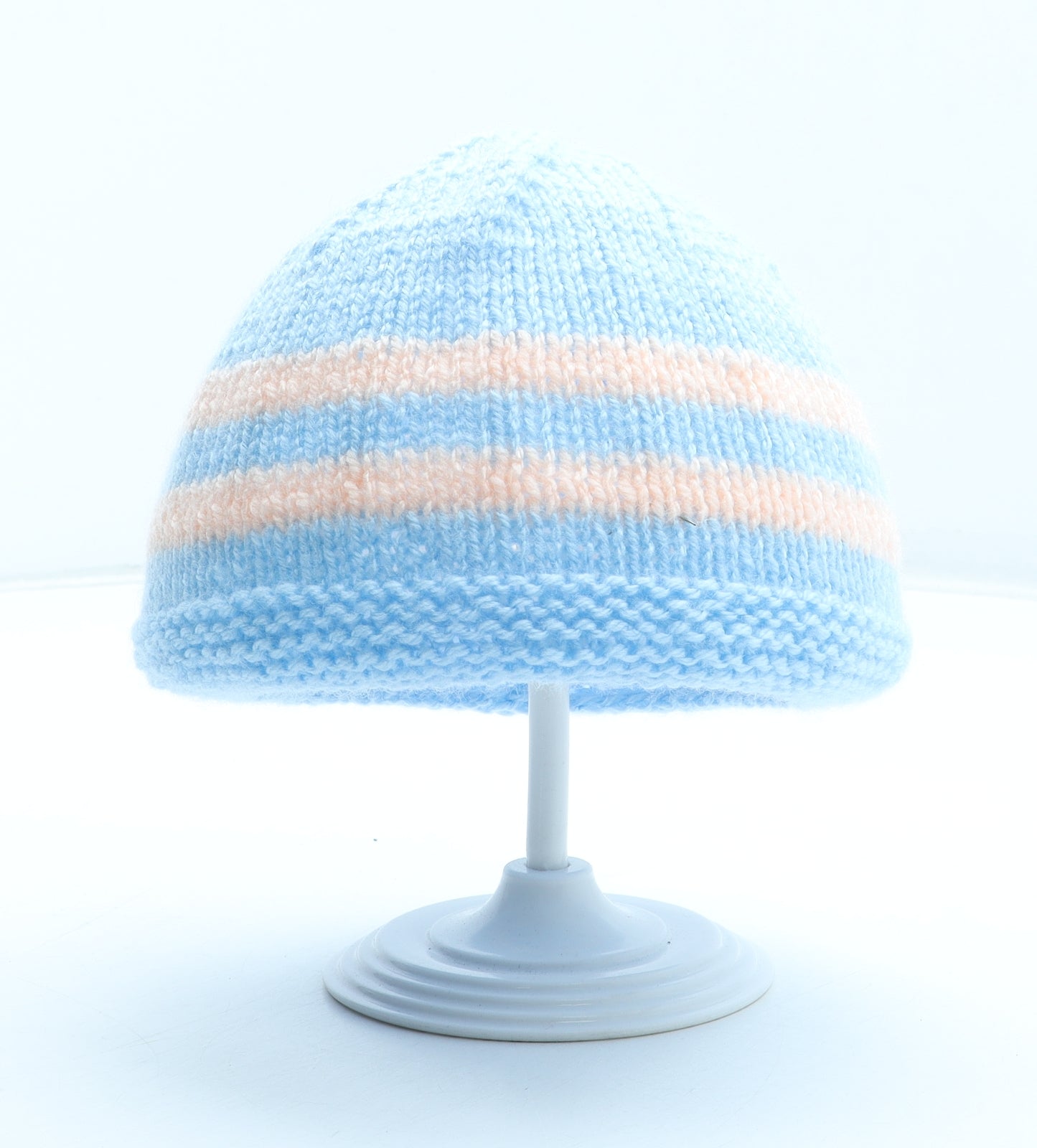 Preworn Boys Blue Colourblock Acrylic Beanie One Size