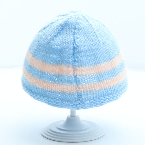 Preworn Boys Blue Colourblock Acrylic Beanie One Size