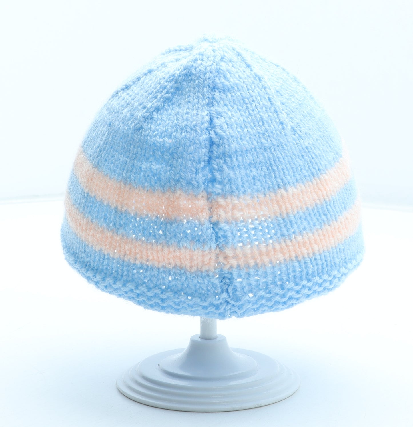Preworn Boys Blue Colourblock Acrylic Beanie One Size