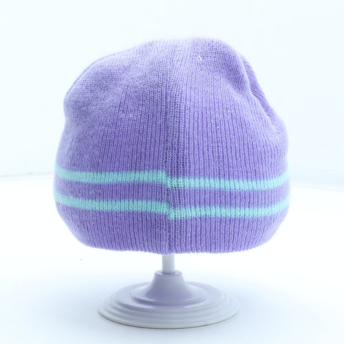 Preworn Girls Purple Acrylic Beanie One Size