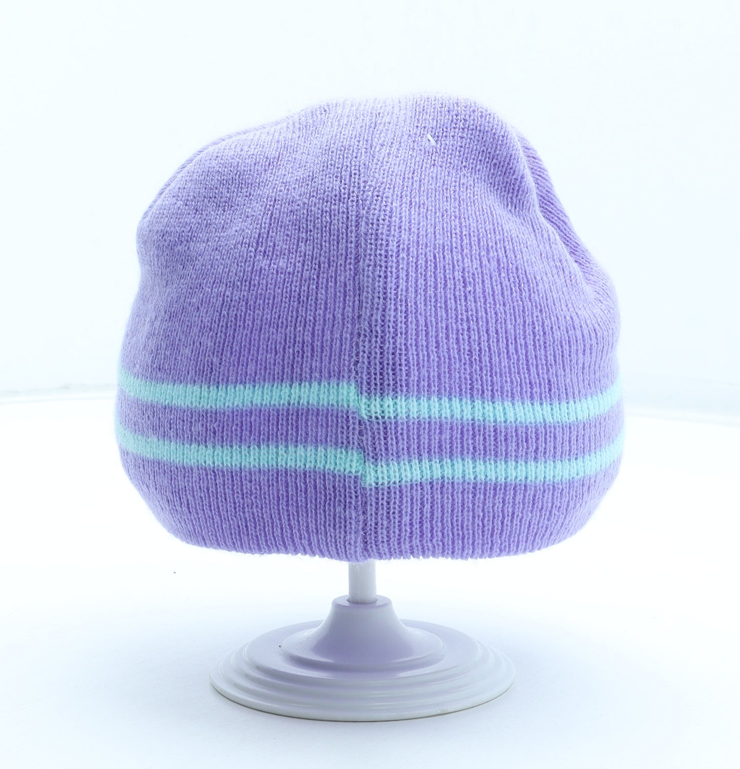 Preworn Girls Purple Acrylic Beanie One Size