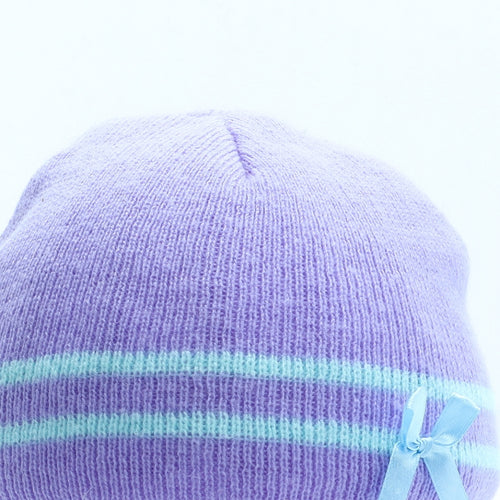 Preworn Girls Purple Acrylic Beanie One Size