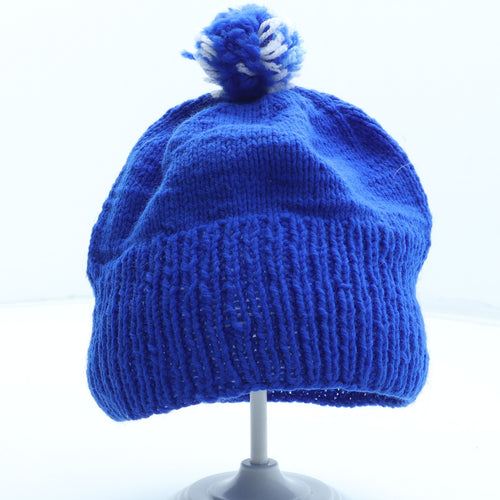 Preworn Boys Blue Acrylic Bobble Hat One Size