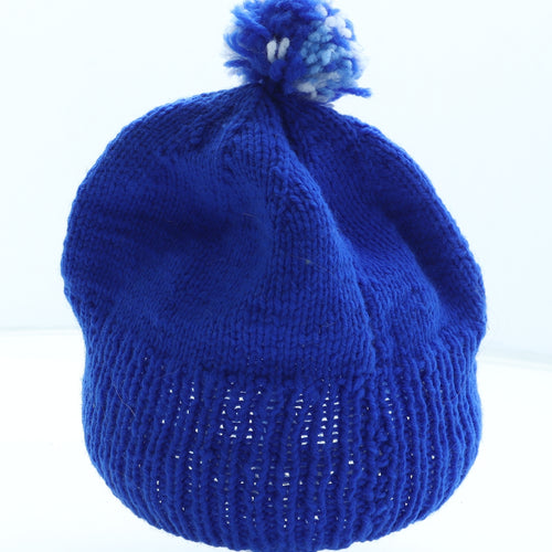 Preworn Boys Blue Acrylic Bobble Hat One Size