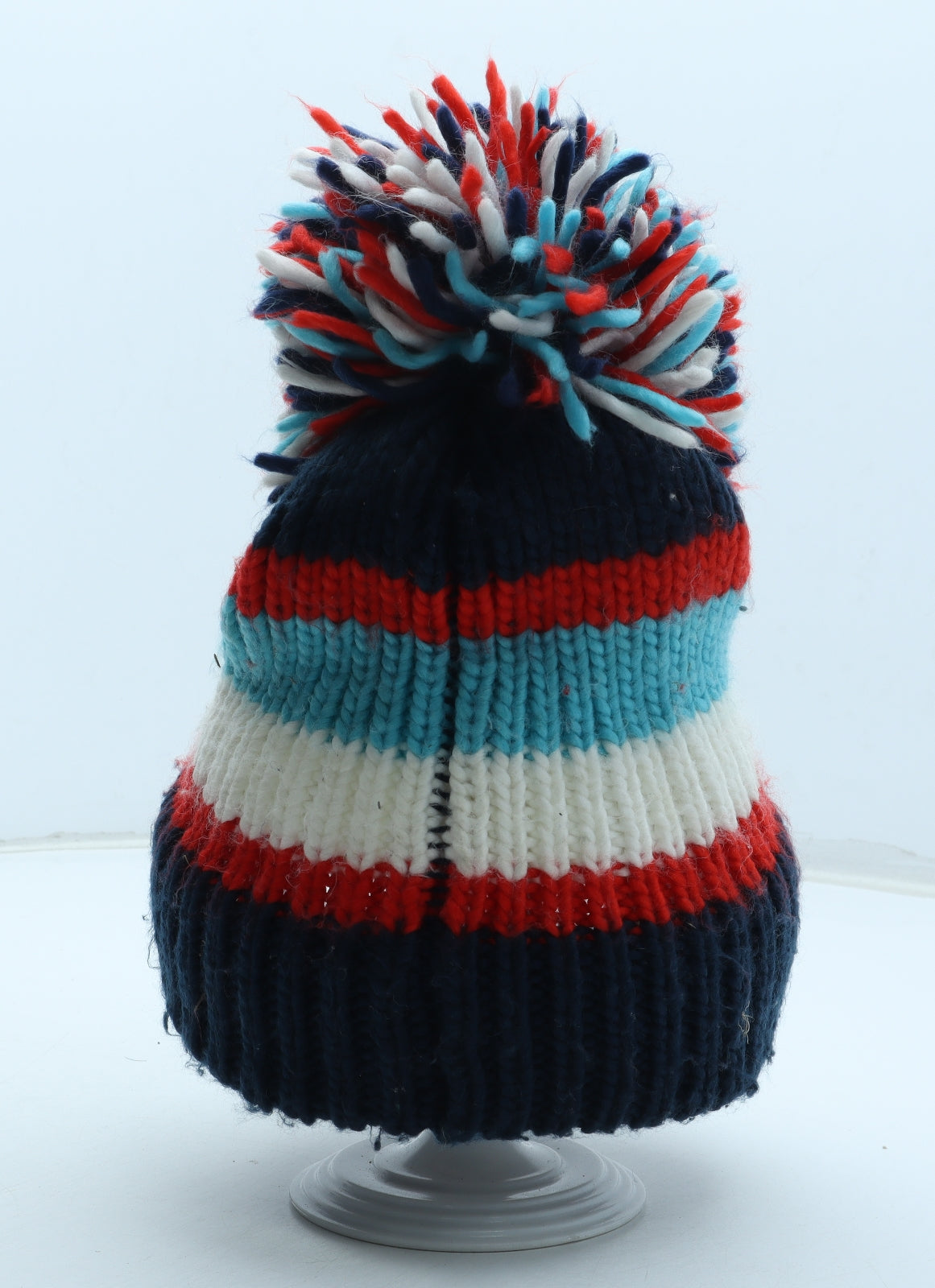 Big Bobble Hats Womens Multicoloured Colourblock Acrylic Bobble Hat One Size