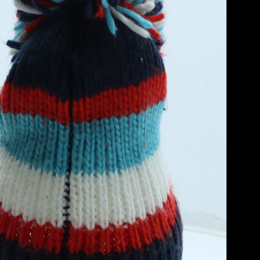 Big Bobble Hats Womens Multicoloured Colourblock Acrylic Bobble Hat One Size