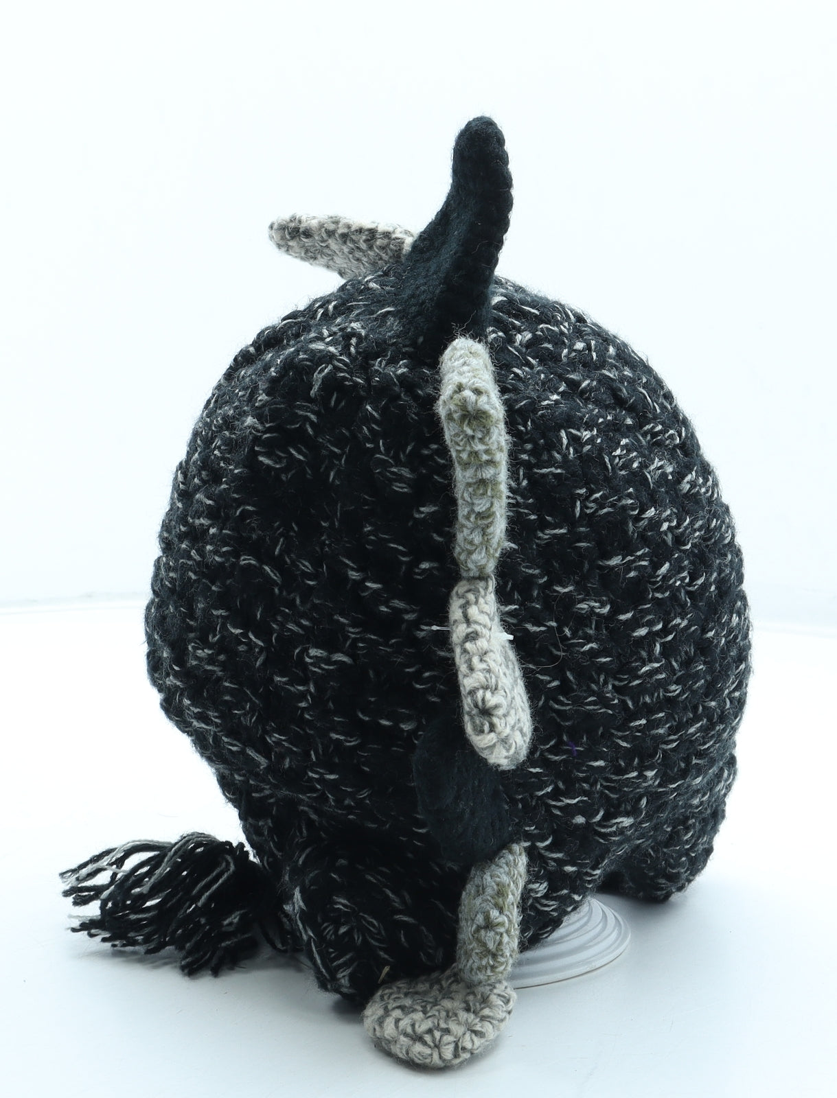 NEXT Boys Black Acrylic Beanie Size S - Dinosaur Size 5-6 Years