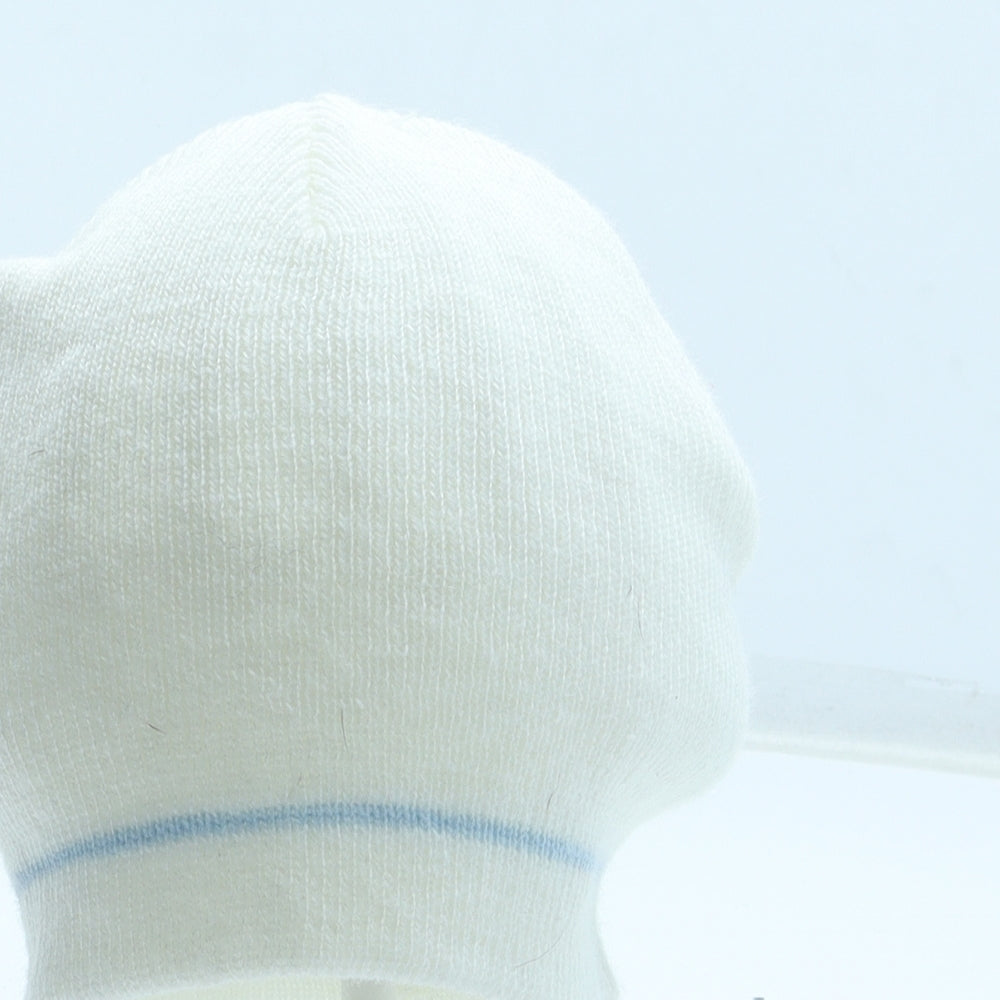 Preworn Girls White Acrylic Beanie Size S