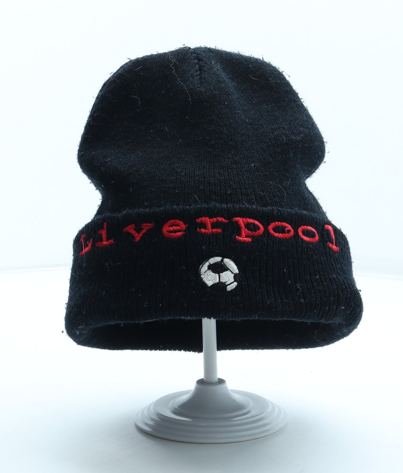 Liverpool FC Mens Black Acrylic Beanie One Size
