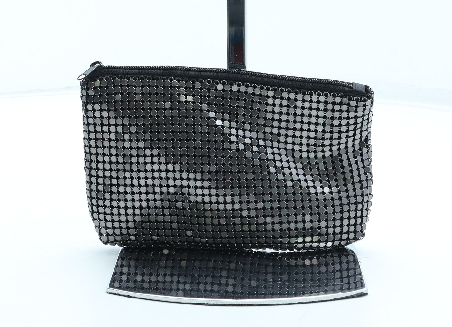 No7 Womens Grey Polyester Bow Tie Wallet Size S