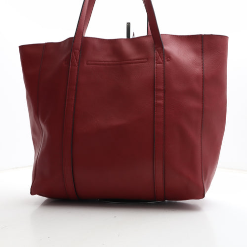 Accessorize Womens Red Polyurethane Top Handle Bag Size Large