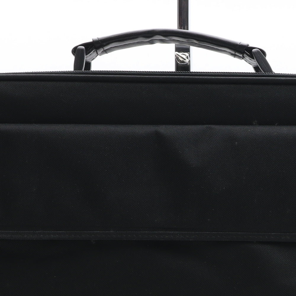 Preworn Mens Black Herringbone Polyester Laptop Bag Size Medium