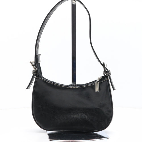 Barratts Womens Black Polyurethane Shoulder Bag Size Small