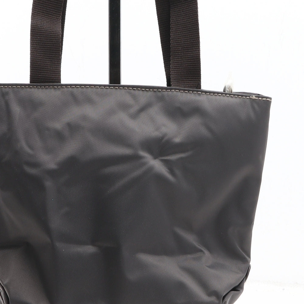 Liz Caliborne Womens Brown Solid Polyester Top Handle Bag Size Small