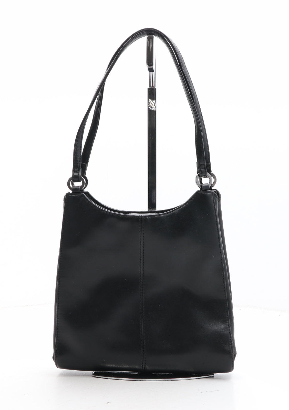 NEXT Womens Black Leather Shoulder Bag Size Small